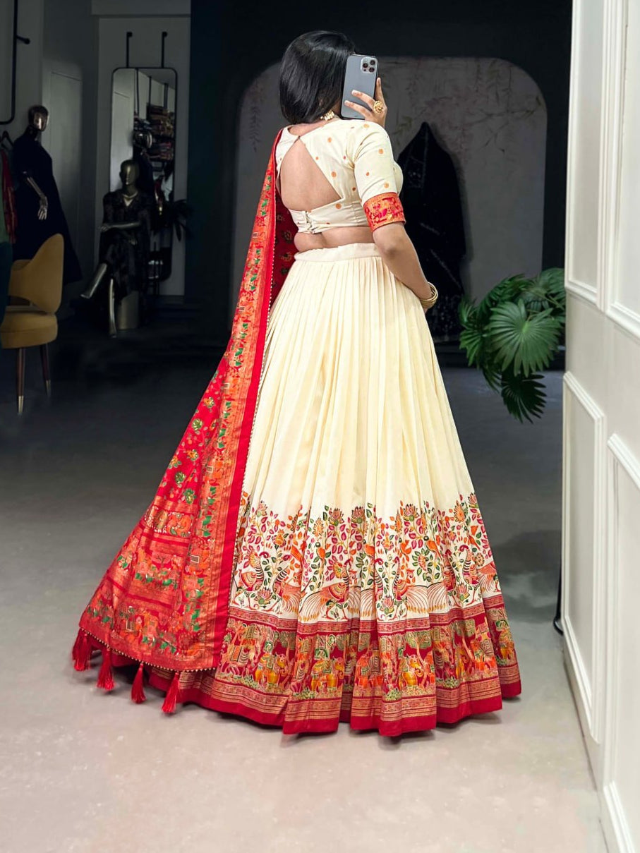 Tussar Silk Lehenga Set