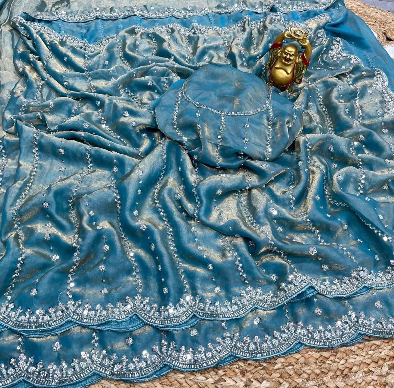 Luxury Handwork Space Silk Saree