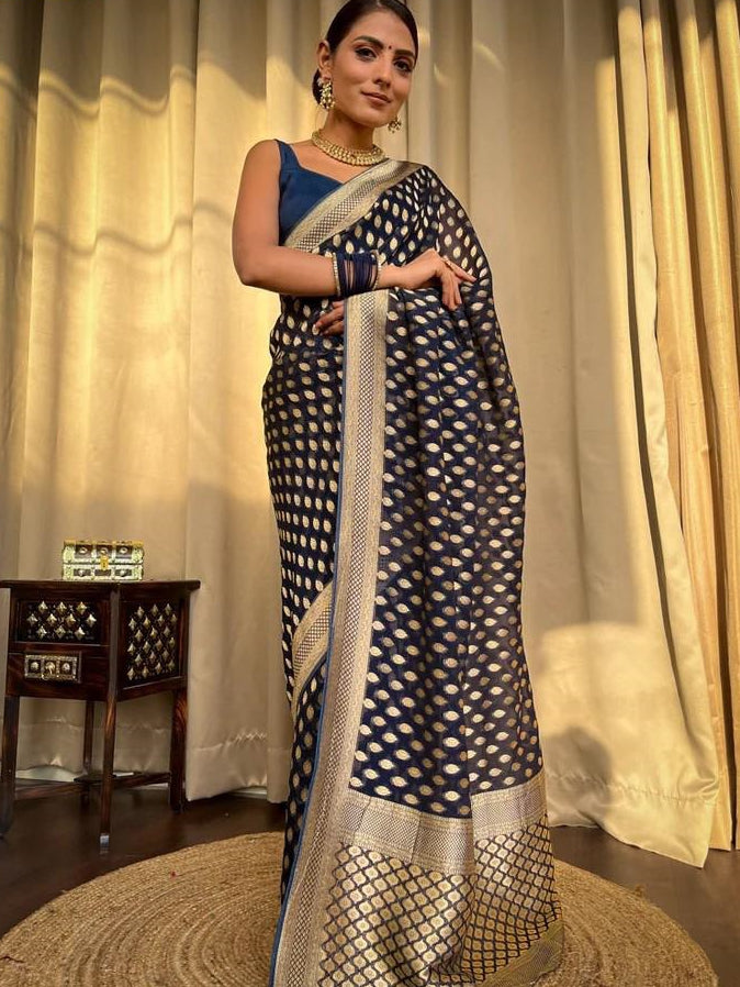 Banarasi Soft Silk Zari Jacquard Saree