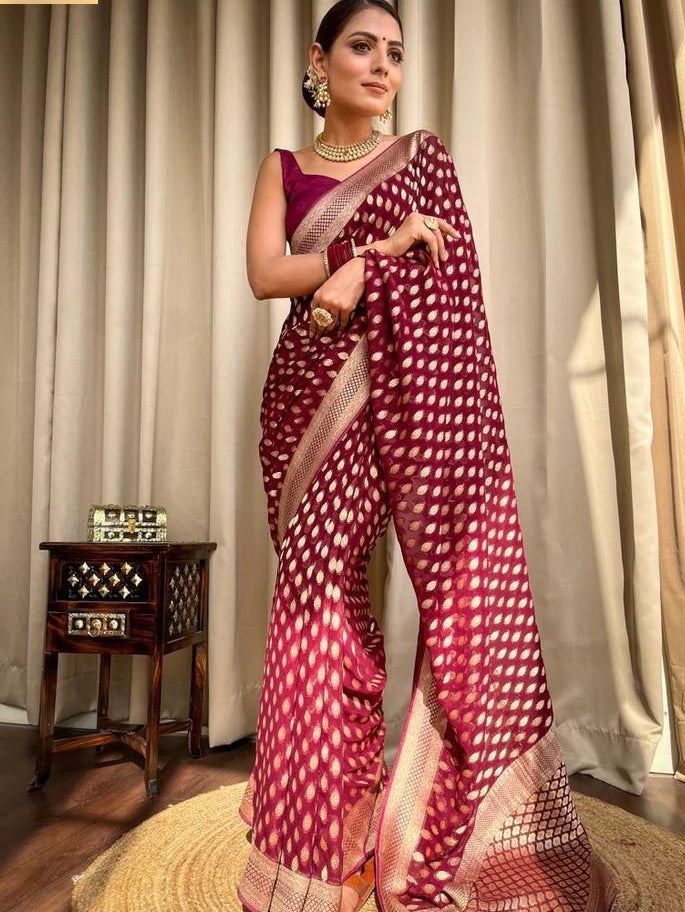 Banarasi Soft Silk Zari Jacquard Saree