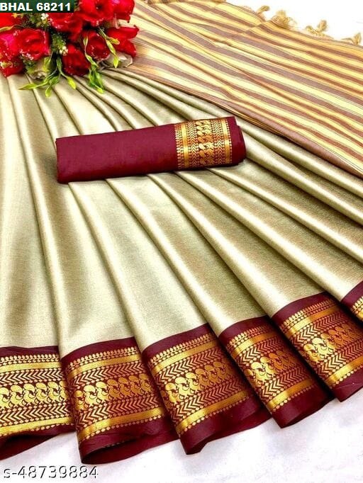 Rich Cotton Jacquard Silk Saree