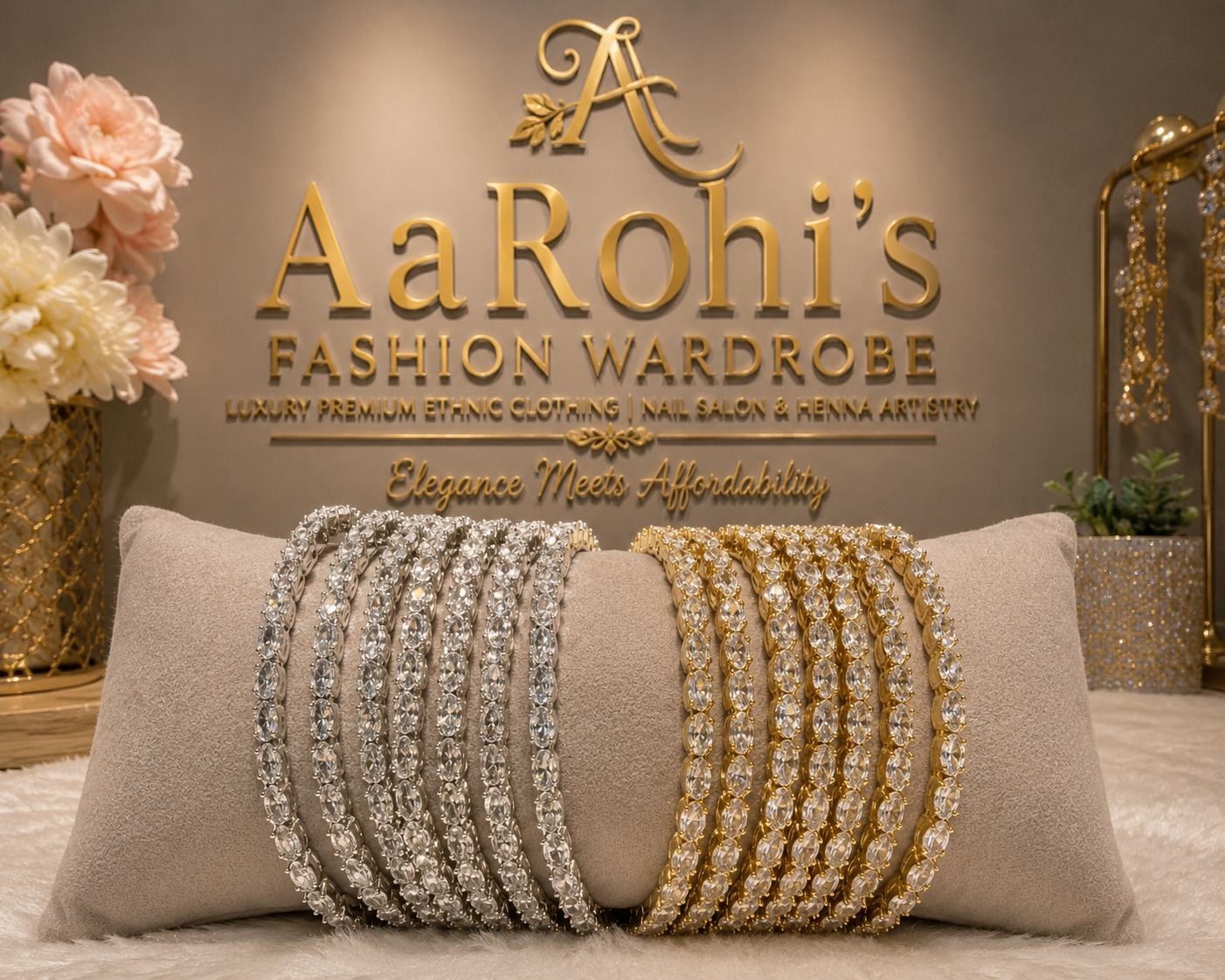 Premium AD Bangles – Set of 12