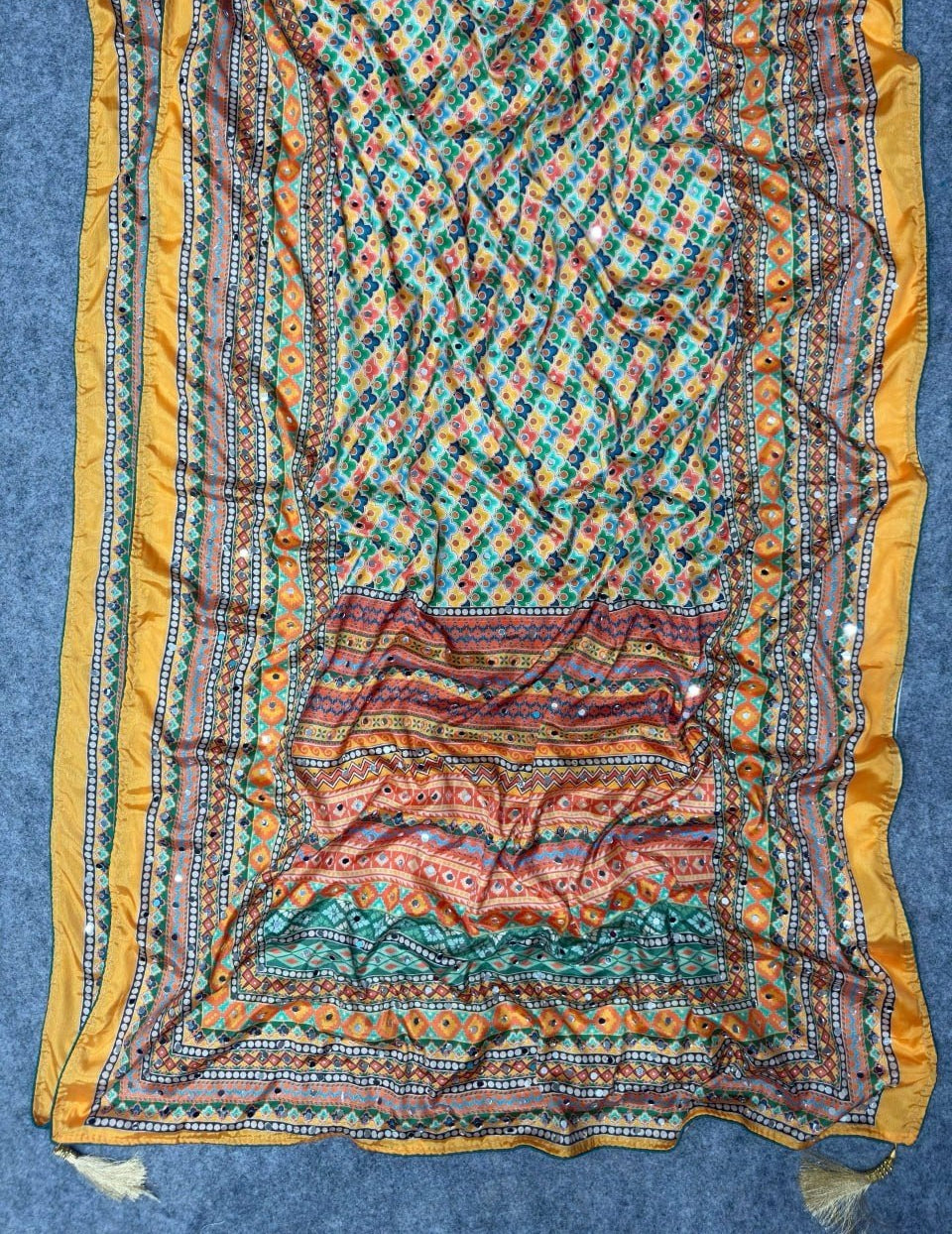 Designer Chinon Silk Saree