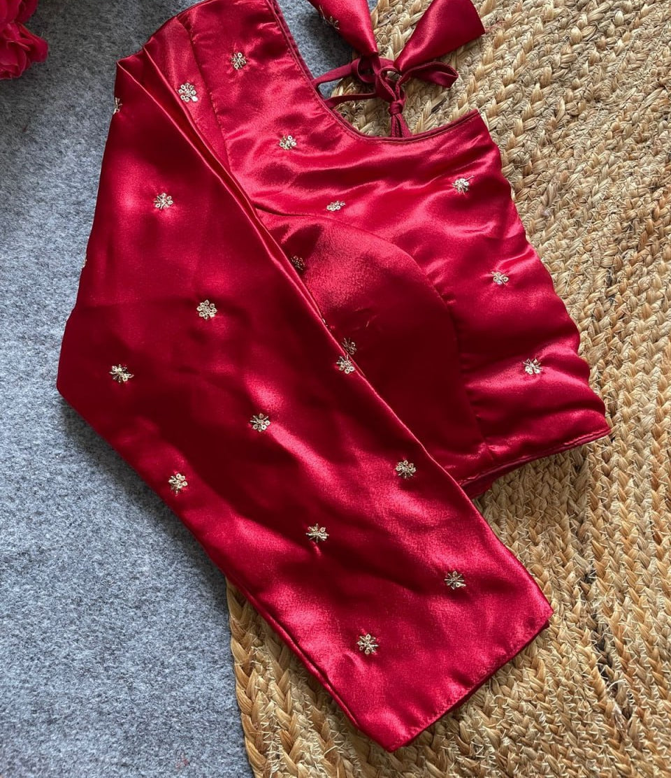 Designer Satin Silk Blouse
