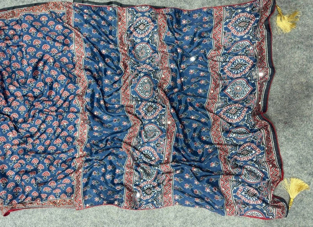 Premium Chinon Silk Digital Print Saree