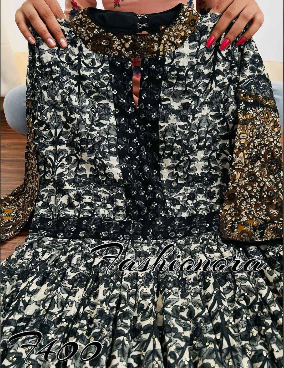 Kalamkari Kurti Gown (Size M-40)