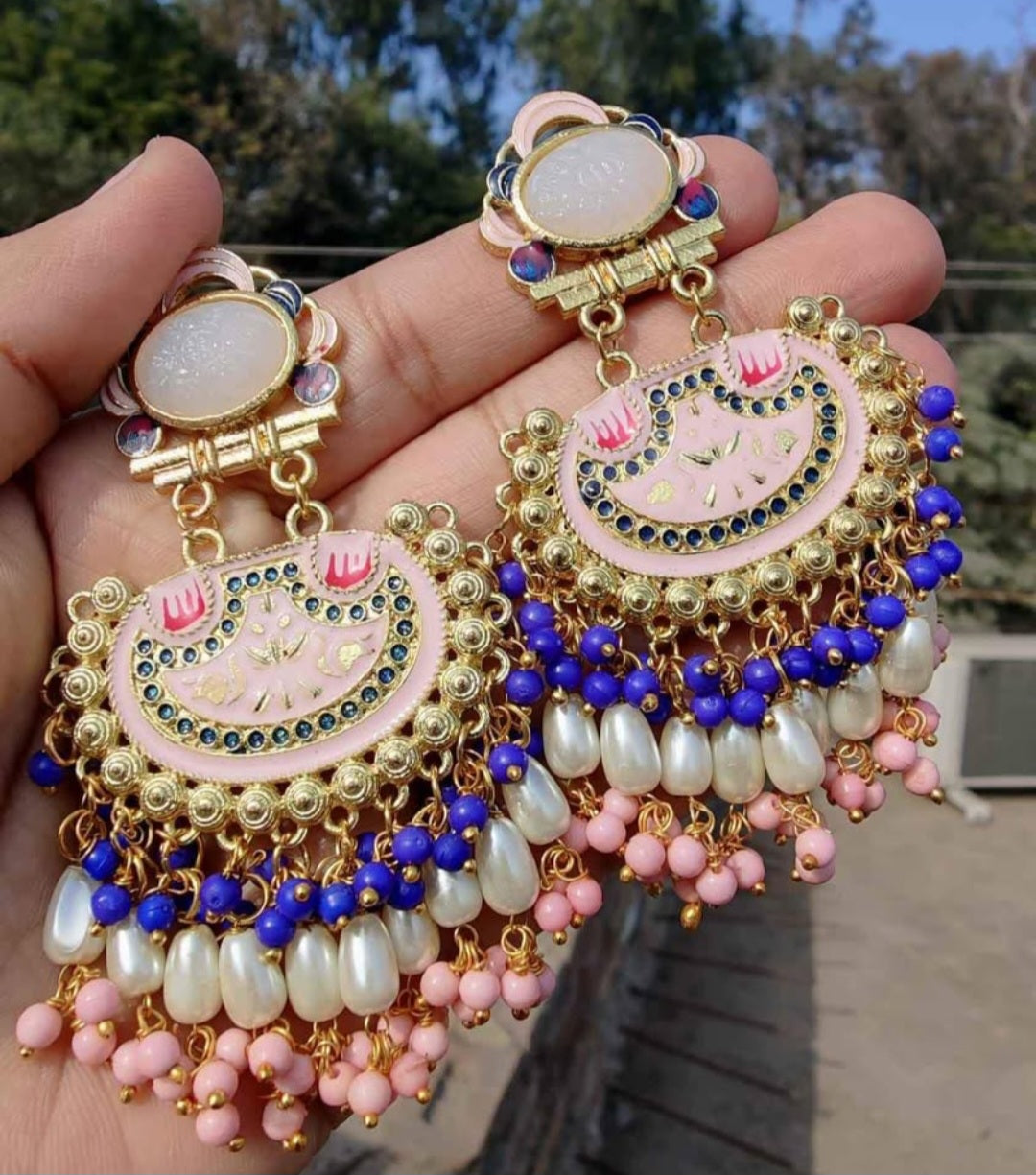✨ Elegant Polki Earrings ✨