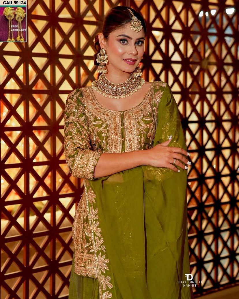 Heavy Chinon Silk Sharara Set