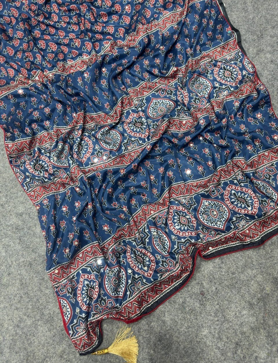 Premium Chinon Silk Digital Print Saree
