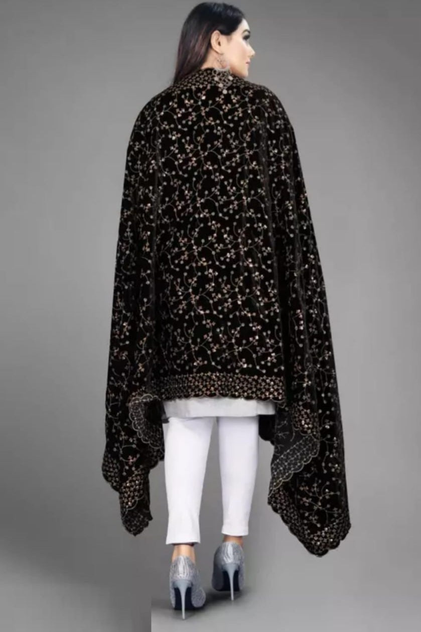 Velvet Embroidered Dupatta