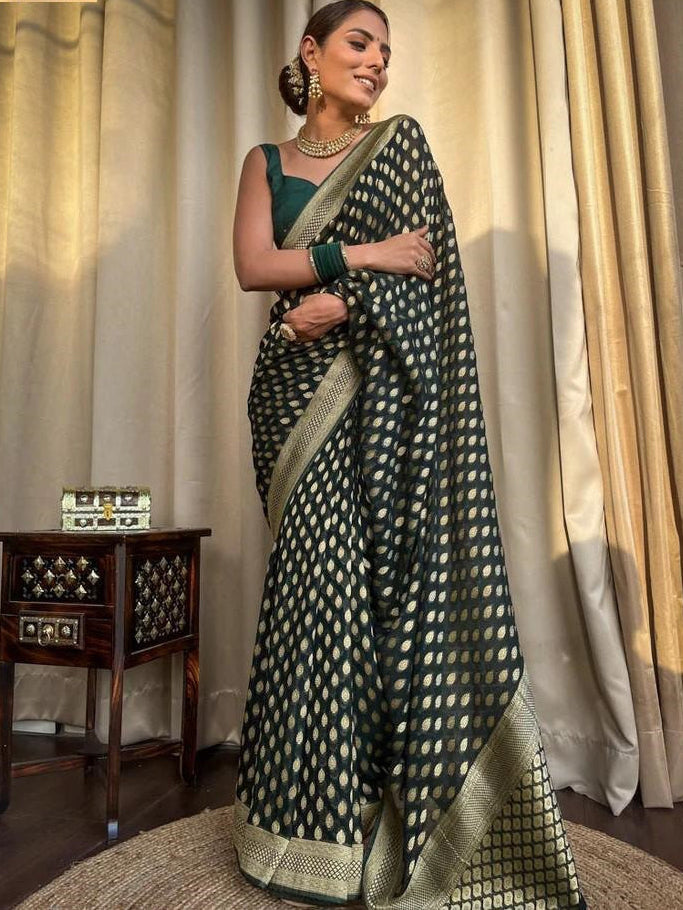 Banarasi Soft Silk Zari Jacquard Saree