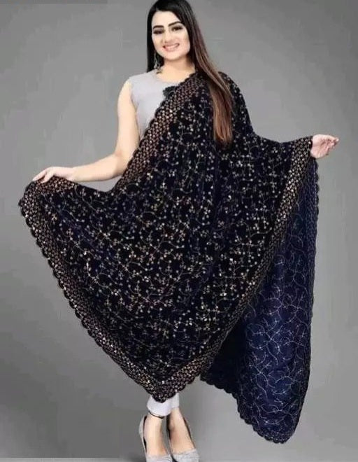 Velvet Embroidered Dupatta