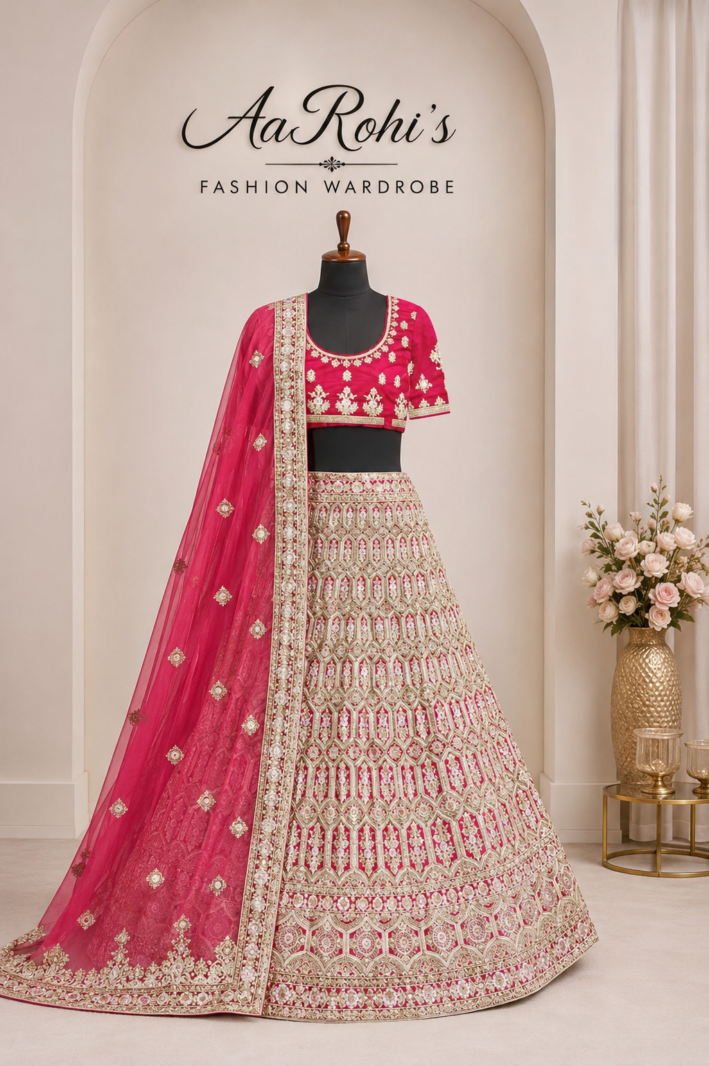 Red Bridal Lehenga Set