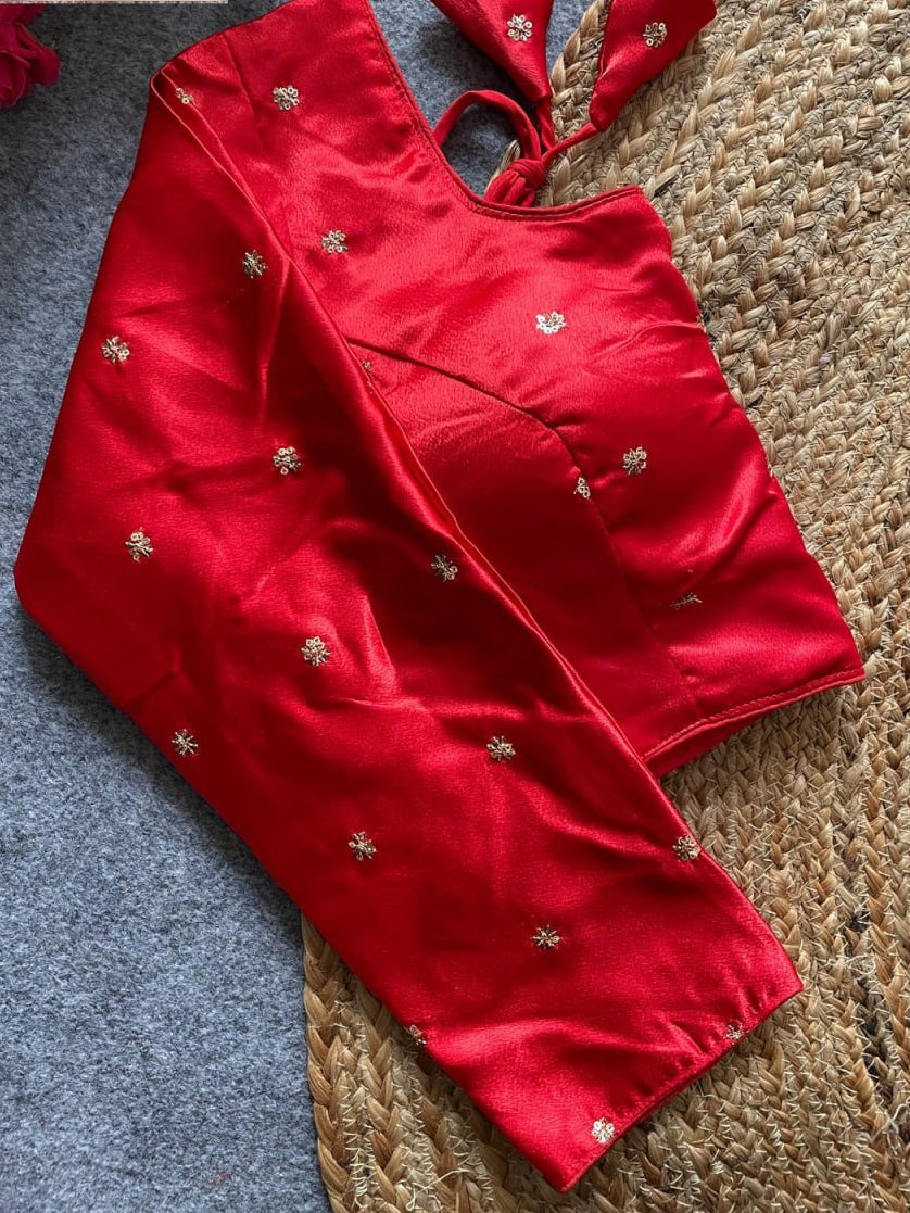 Designer Satin Silk Blouse