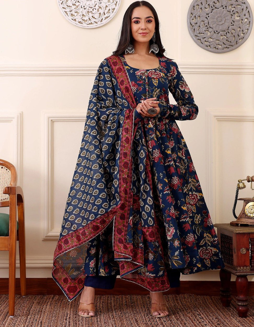 Elegant Everyday Printed 3-Piece Suit Set