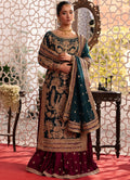 Bottle Green Wedding Wear Lehenga Set with Potli