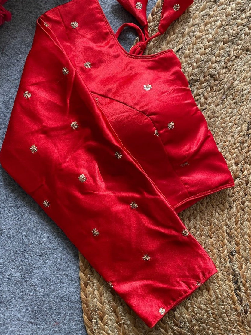 Designer Satin Silk Blouse