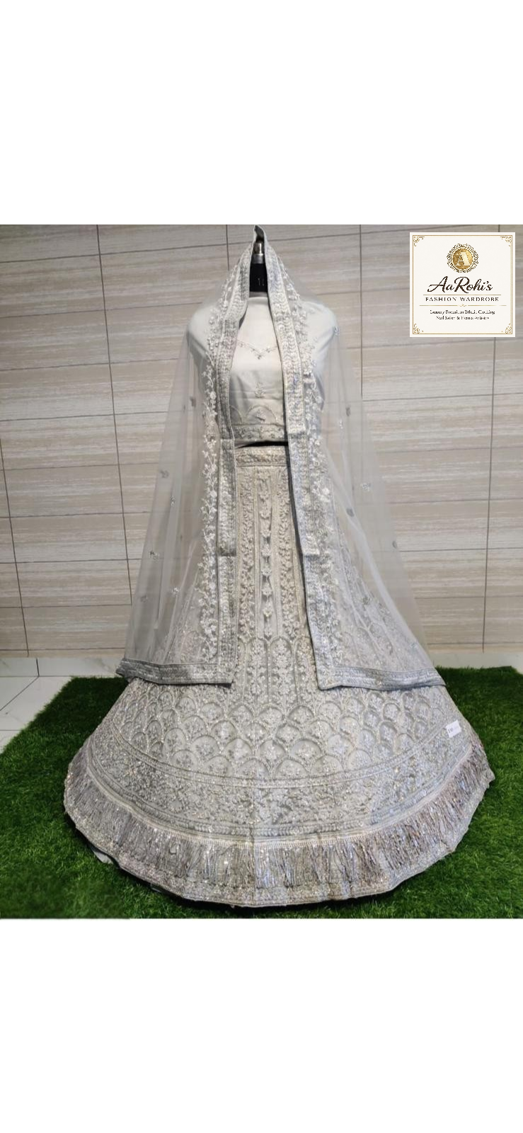 Silver Moonlight Bridal Lehenga Set