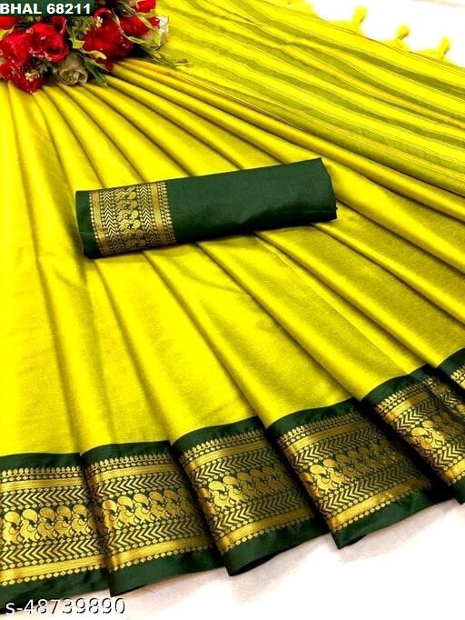 Rich Cotton Jacquard Silk Saree