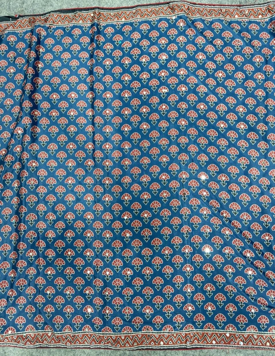 Premium Chinon Silk Digital Print Saree