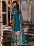 Teal Festive Kurti Lehenga Set – Elegant Party Wear Ensemble
