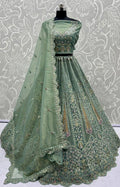 Designer Bridal Lehenga Set (Green)