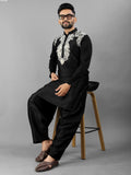 Embroidered Pathani Kurta with Shalwar Set