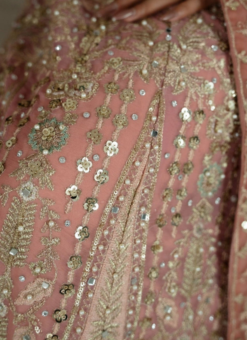 Safeena – Blush Pink Embroidered Anarkali Suit Set