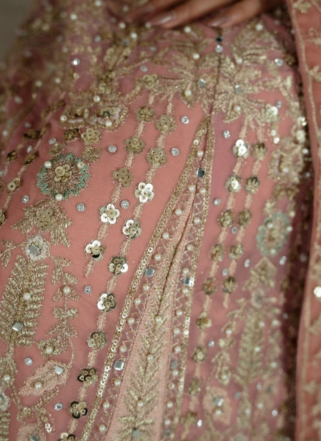 Safeena – Blush Pink Embroidered Anarkali Suit Set