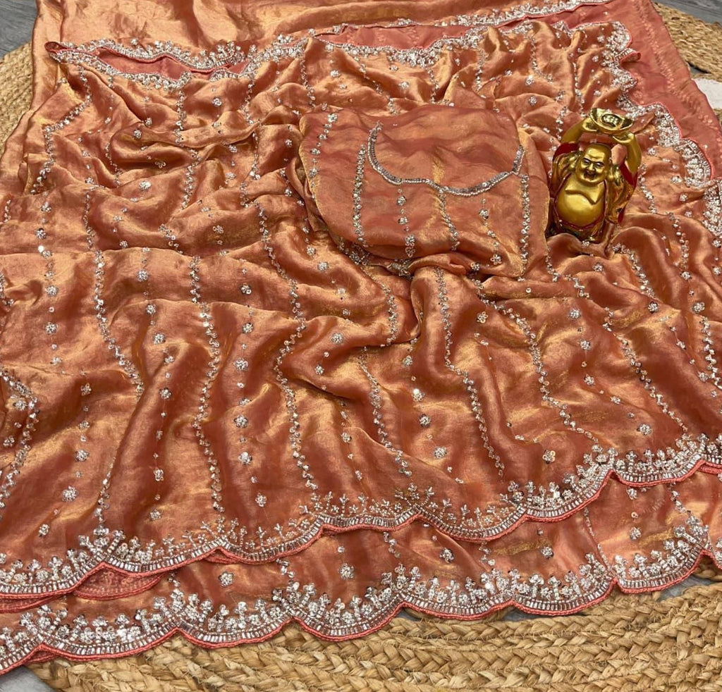 Luxury Handwork Space Silk Saree
