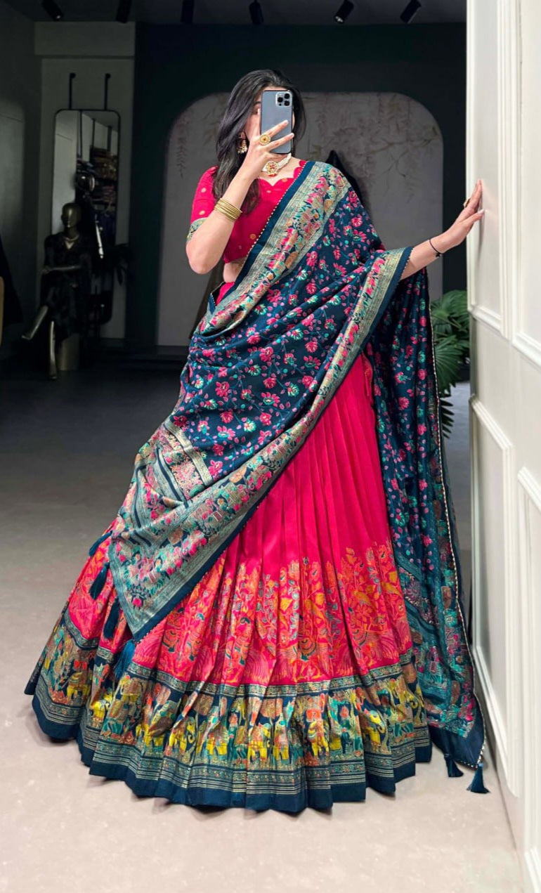Tussar Silk Lehenga Set