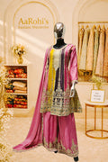 Elegant Chinon Embroidered Suit Set