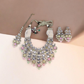 Pastel Polki Kundan Bridal Jewellery Set