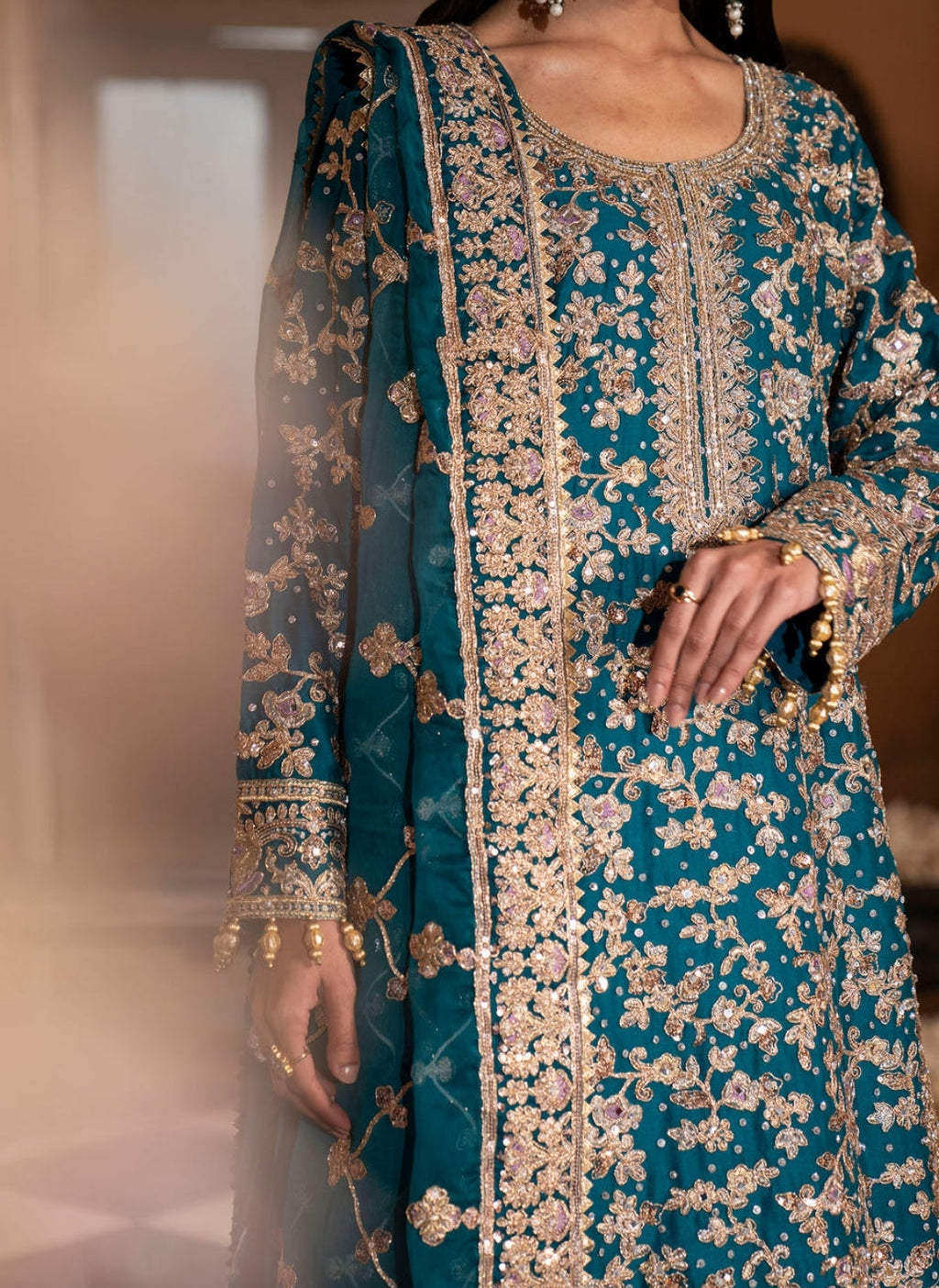 Teal Festive Kurti Lehenga Set – Elegant Party Wear Ensemble