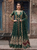 Green Embroidered Flared Maxi Suit Set