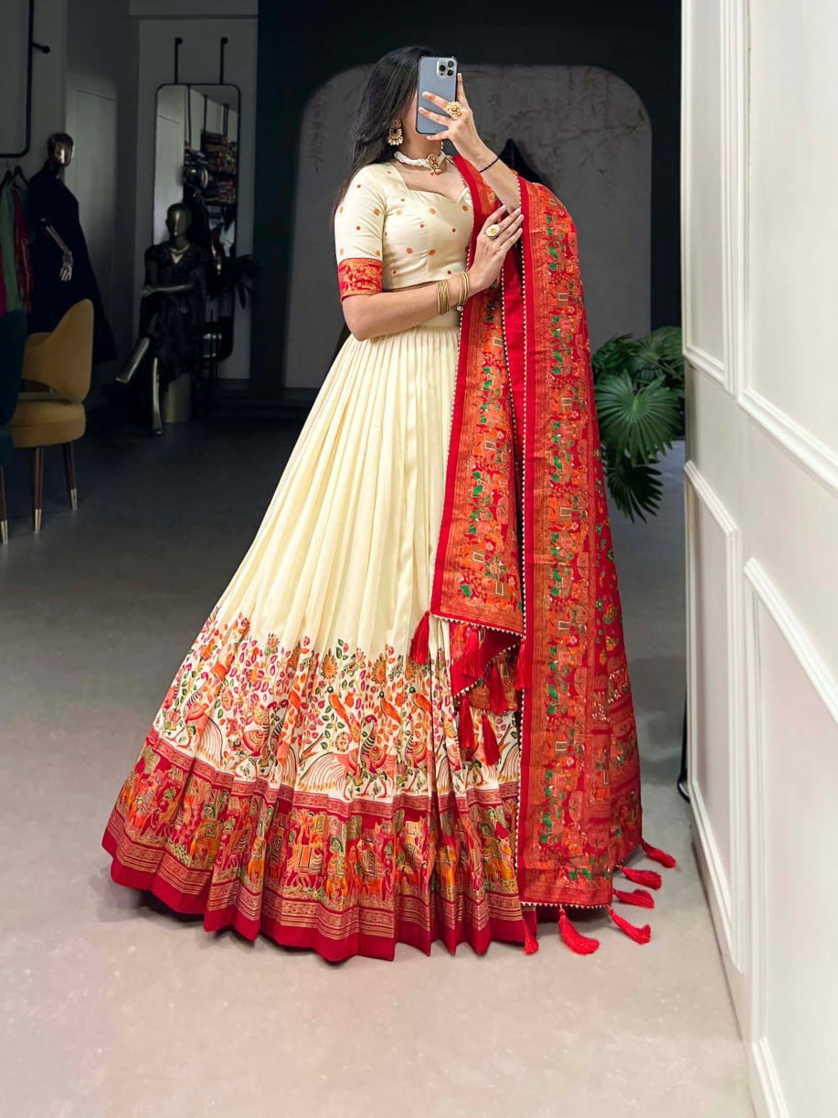 Tussar Silk Lehenga Set