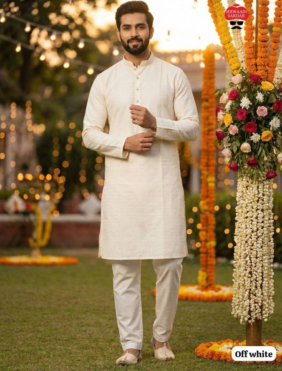 Premium Men's Silk Jacquard Kurta Set