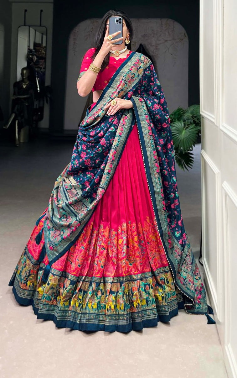Tussar Silk Lehenga Set