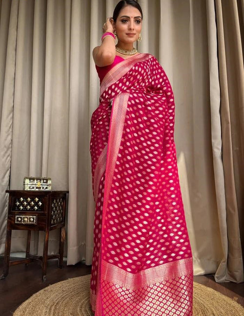 Banarasi Soft Silk Zari Jacquard Saree