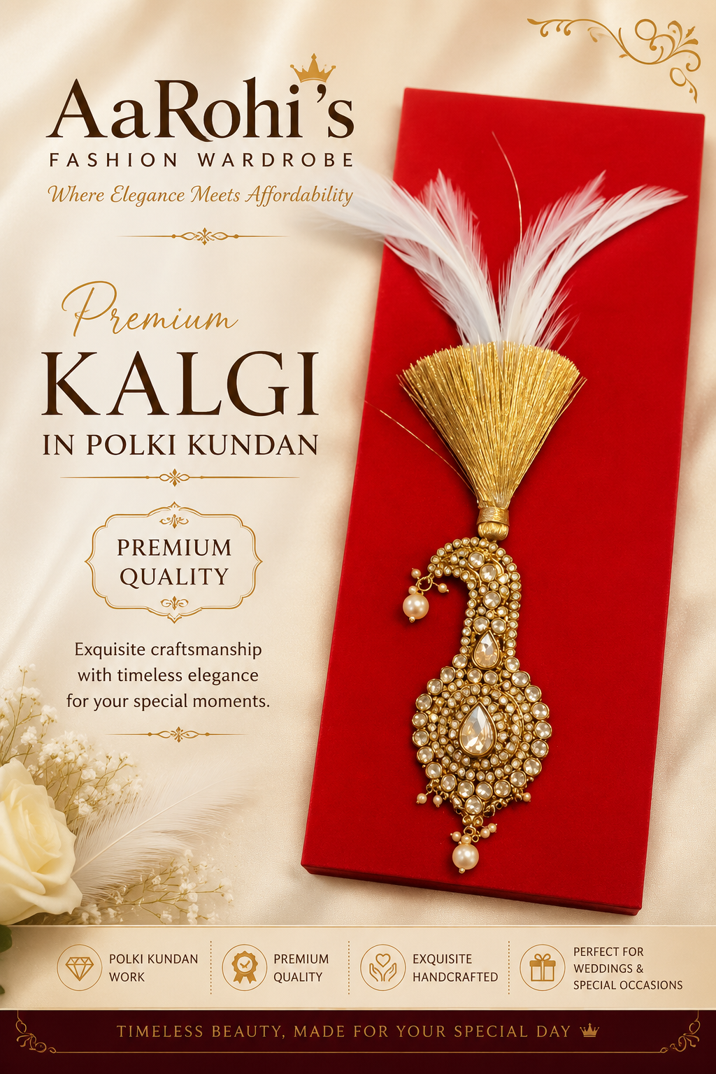 Premium Polki Kundan Kalgi